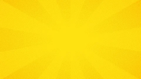Yellow pop art comic halftone dots background, vector illustration Illustrazione stock