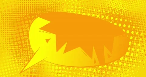 Yellow Pop Art Speech Bubble Background Stock Footage 167104846
