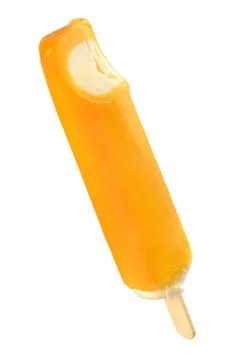 Yellow popsicle isolated Stock Photos