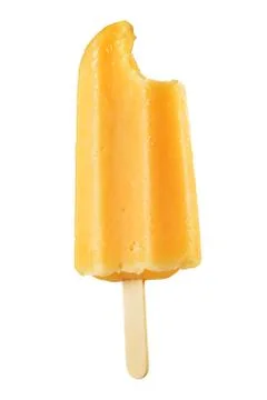 Yellow popsicle isolated Stock Photos