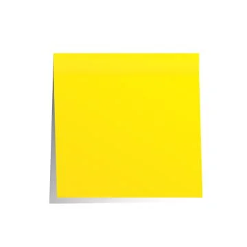 Yellow post it note Stock Illustration