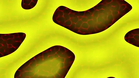 Yellow posterize color in over red cell pattern animation background Stock Footage 219113700