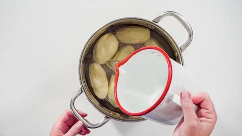 Yellow potatoes Stock Photos