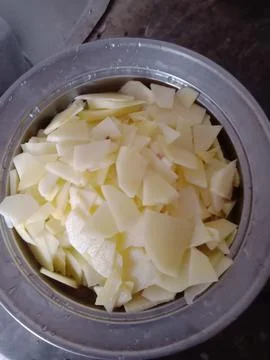 Yellow potatoes Stock Photos