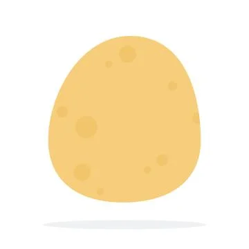 Yellow potatoes vector flat isolated Stock Illustration