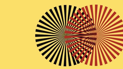 Yellow Power Line Circle Motion Loop Background 库存影片 332914694