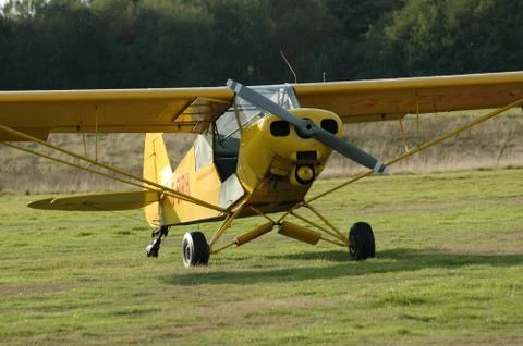 Yellow Power Plane Stock Photos