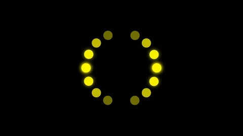 Yellow Preloader with Glow with Transparent Background Vidéo 86835311