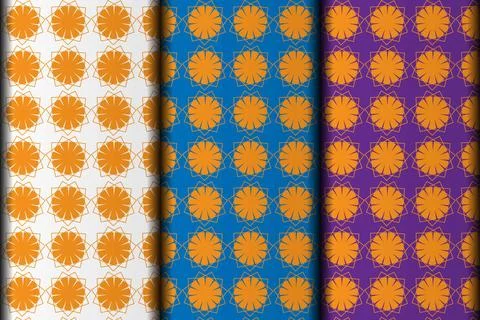 Yellow presentation vector eps seamless pattern design element. Stock Illustration