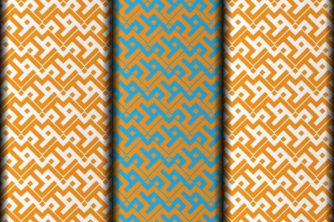 Yellow presentation vector eps seamless pattern design element. Stock Illustration