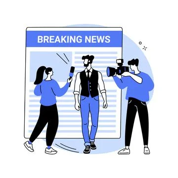 Yellow press abstract concept vector illustration. Stock Illustration