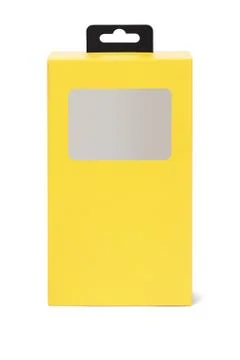 Yellow Product Packaging Box Stock Photos