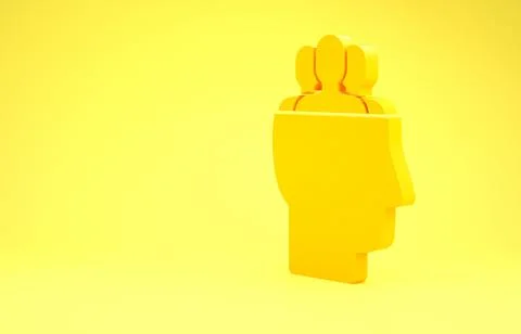 Yellow Project team base icon isolated on yellow background. Business analysi 스톡 일러스트