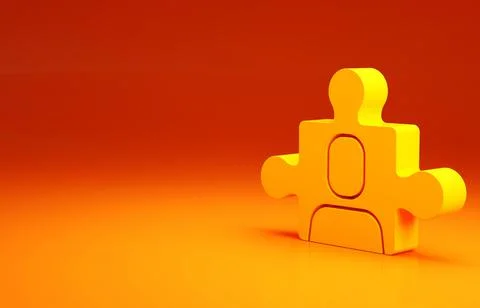 Yellow Project team base icon isolated on orange background. Business analysi Stock Illustration