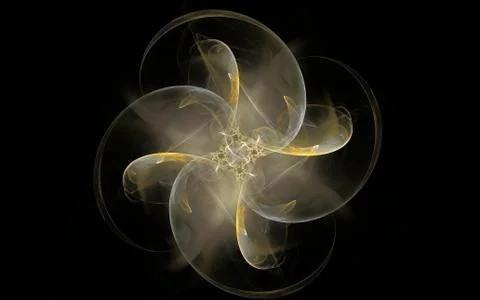 Yellow propeller on a dark background Stock Illustration