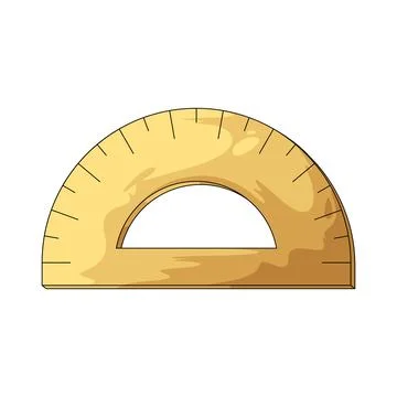Yellow protractor illustration Stock Illustration