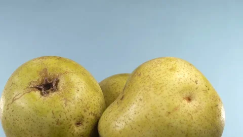 Yellow puffed pears rotate Stock Footage 140097192