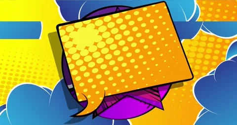 Yellow Purple Blue Speech Bubble Stock Footage 166544898