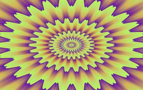 Yellow purple centralized oval pattern Stock Illustration