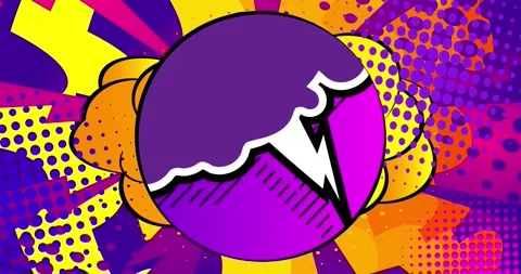 Yellow Purple Comic Book Background Stock Footage 166254631