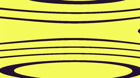 Yellow Purple Psychedelic Wave Pattern With Flowing Contour Lines 스톡 동영상 343223953