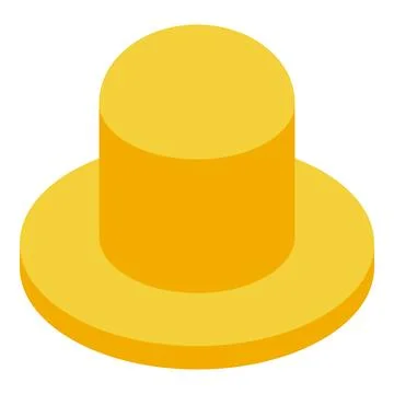 Yellow push pin standing on white background Stock Illustration