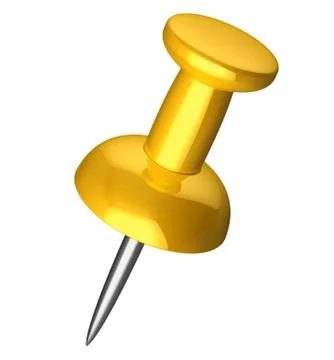 Yellow pushpin Stock Illustration