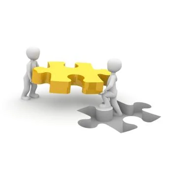 Yellow puzzle Stock Illustration