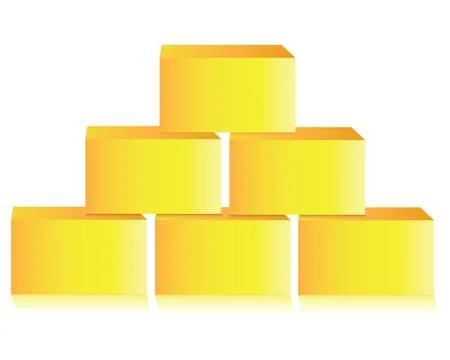 Yellow pyramid Stock Illustration