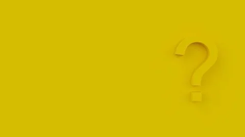 Yellow Question Mark Background 3D Rendering Stock Illustration