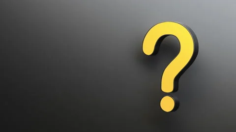 Yellow question mark on black background Stock Footage 236773053