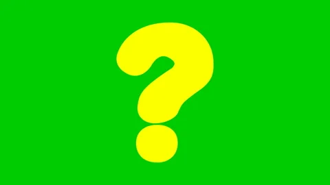 Yellow question mark green Stock Footage 154447492