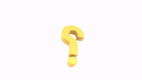 Yellow question mark symbol isolated on white background Stock Footage 304211669