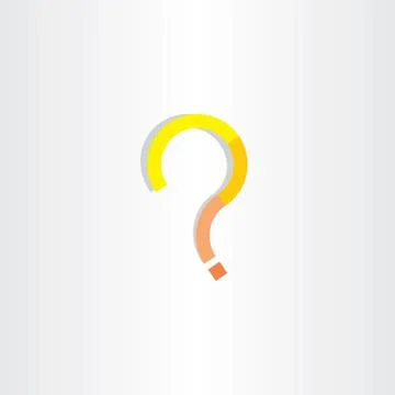 Yellow question mark vector clip art Stock-Illustration