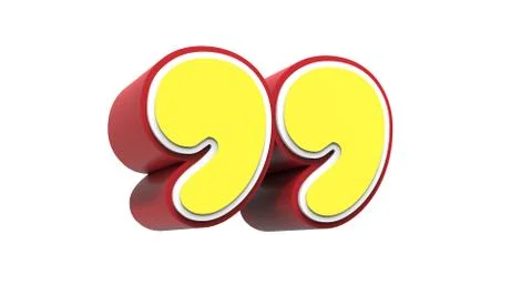 Yellow quotation mark Stock Illustration