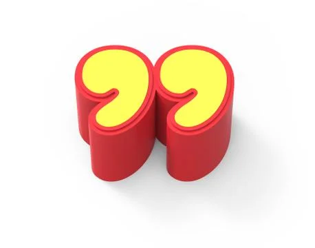 Yellow quotation mark Stock Illustration