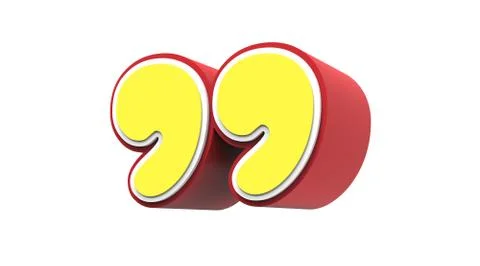 Yellow quotation mark Stock Illustration