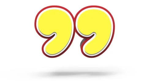 Yellow quotation mark Stock Illustration