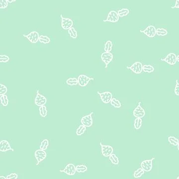Yellow radish line vector seamless pattern 스톡 일러스트