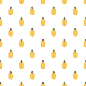 Yellow raincoat pattern protecting from bad weather イラスト素材