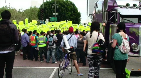 Yellow Rally Stock Footage 376848