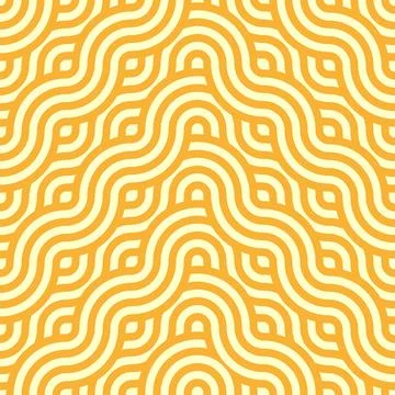 Yellow ramen noodles pasta pattern, background Stock Illustration