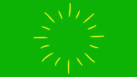 Yellow ray circle 3 green Stock Footage 244382603