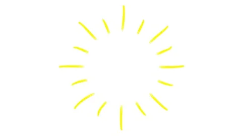Yellow ray circle 3 white Stock Footage 244382605