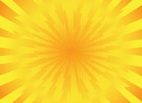 Yellow rays pop art comic style background. retro vector illustration Stock Illustration
