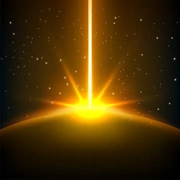 Yellow Rays Rising with Space Background, Vector Illustration Illustrazione stock
