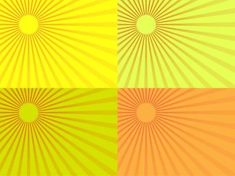 The yellow rays of the sun. Eps 10. Stock Illustration