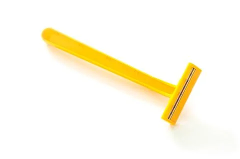 Yellow razor isolated Stock Photos