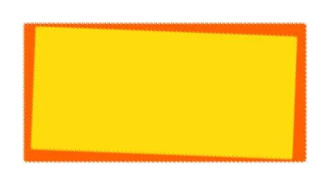 Yellow Rectangle with Orange Border, Isolated Cutout Stock Illustration