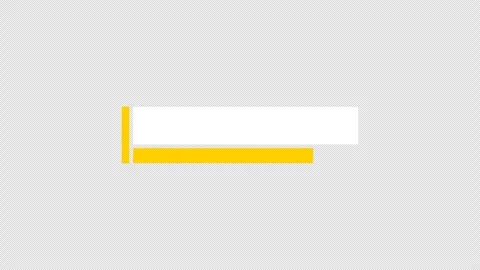 Yellow Rectangular Lower Third Banner Animation on Transparent Background Vídeos de archivo 339058641